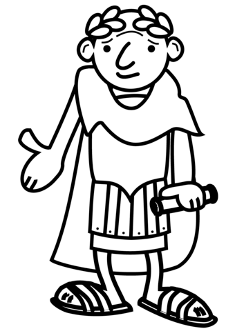 340x480 Cartoon Roman Emperor Coloring Page Free Printable Coloring Pages
