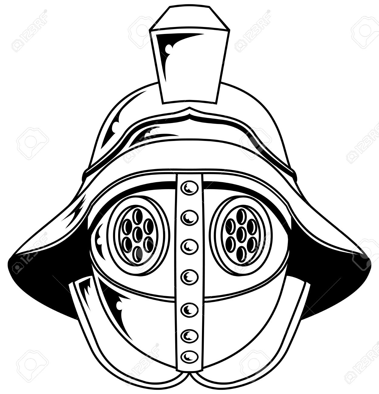 1248x1300 An Illustration Of A Gladiator Helmet Royalty Free Cliparts