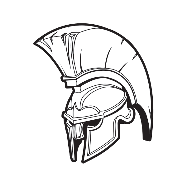 600x600 Printed Vinyl Spartan Roman Helmet Stickers Factory