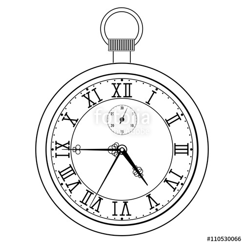 500x500 Pocket Watch With Roman Numerals Stock Image And Royalty Free
