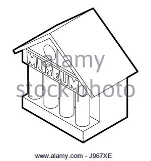 300x320 Roman Column Icon, Outline Style Stock Vector Art Amp Illustration