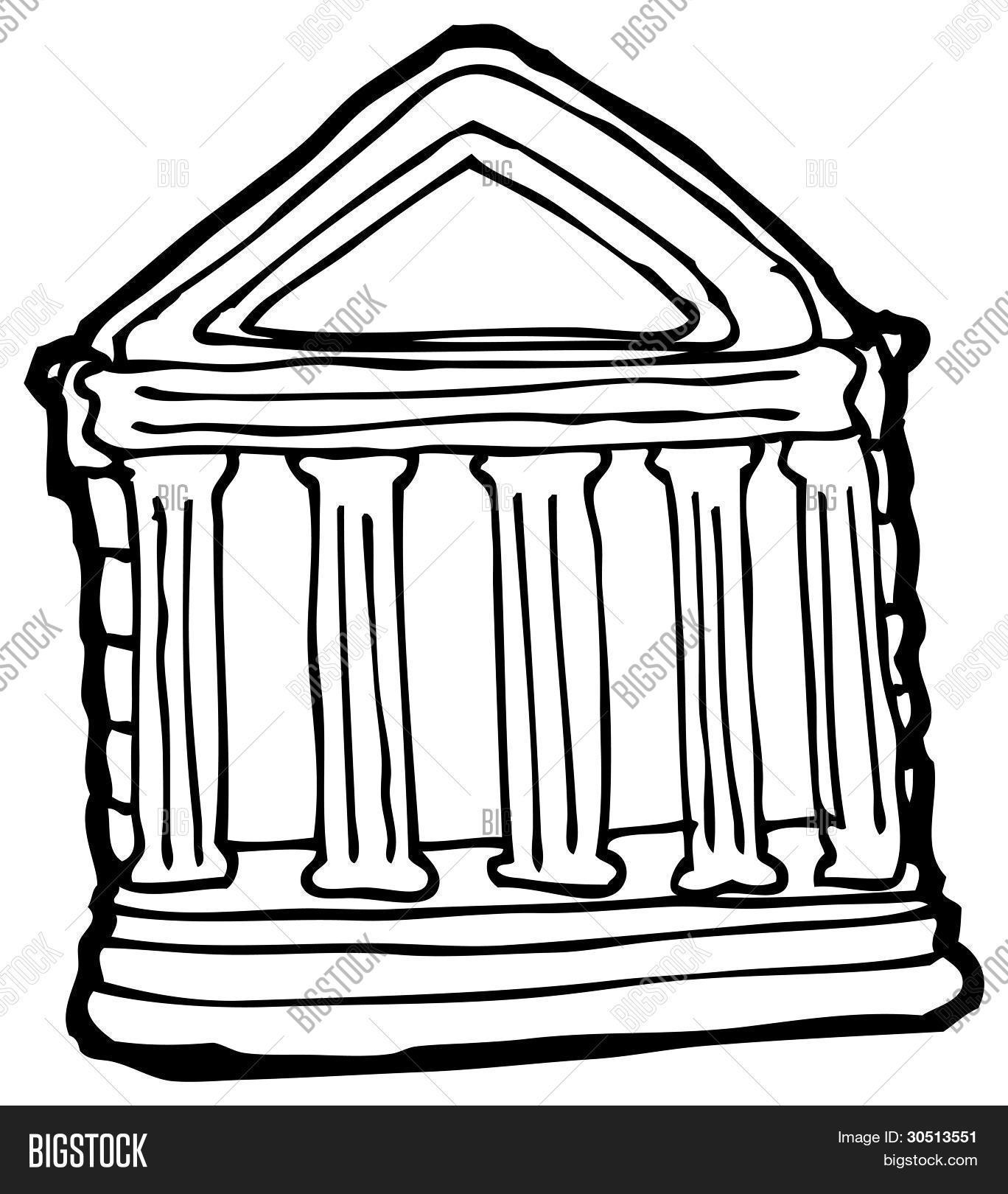 1368x1620 Greek Building Cartoon Image Amp Photo Bigstock