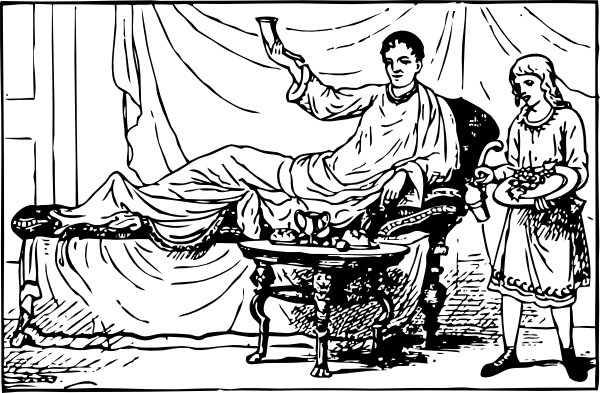 600x393 Roman Dining Clip Art Free Vector In Open Office Drawing Svg