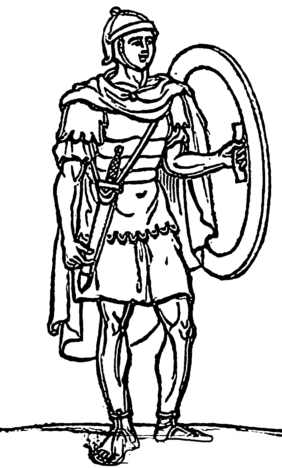 1137x1890 Ancient Rome Roman Soldier With Shield Sword Coloring Page