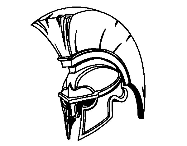 600x470 Roman Warrior Helmet Coloring Page