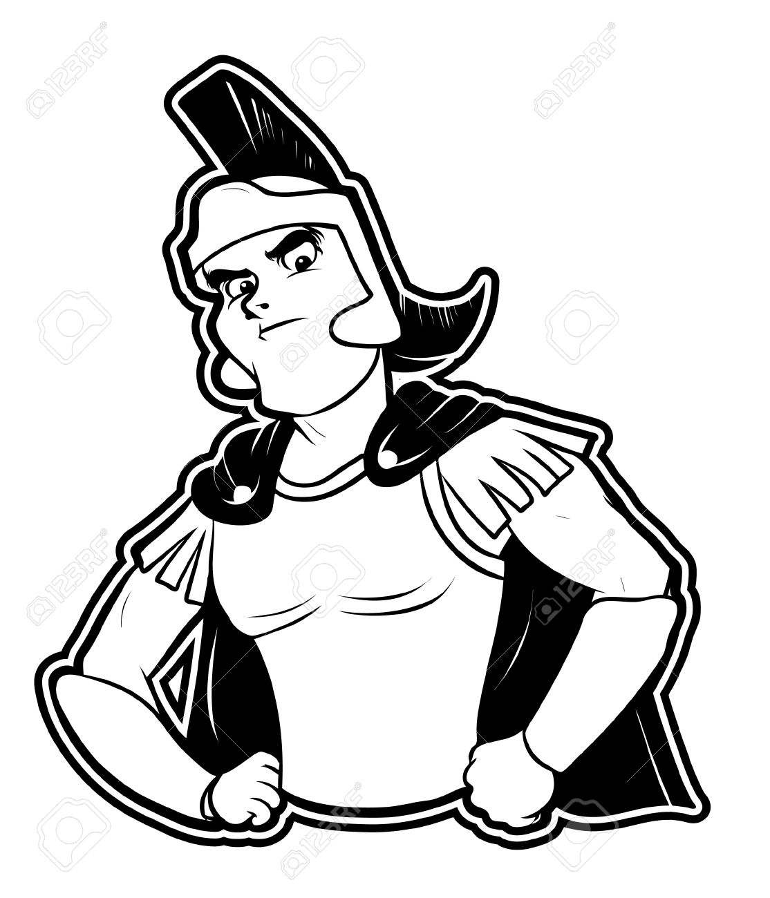 1114x1300 Warrior Clipart Black And White