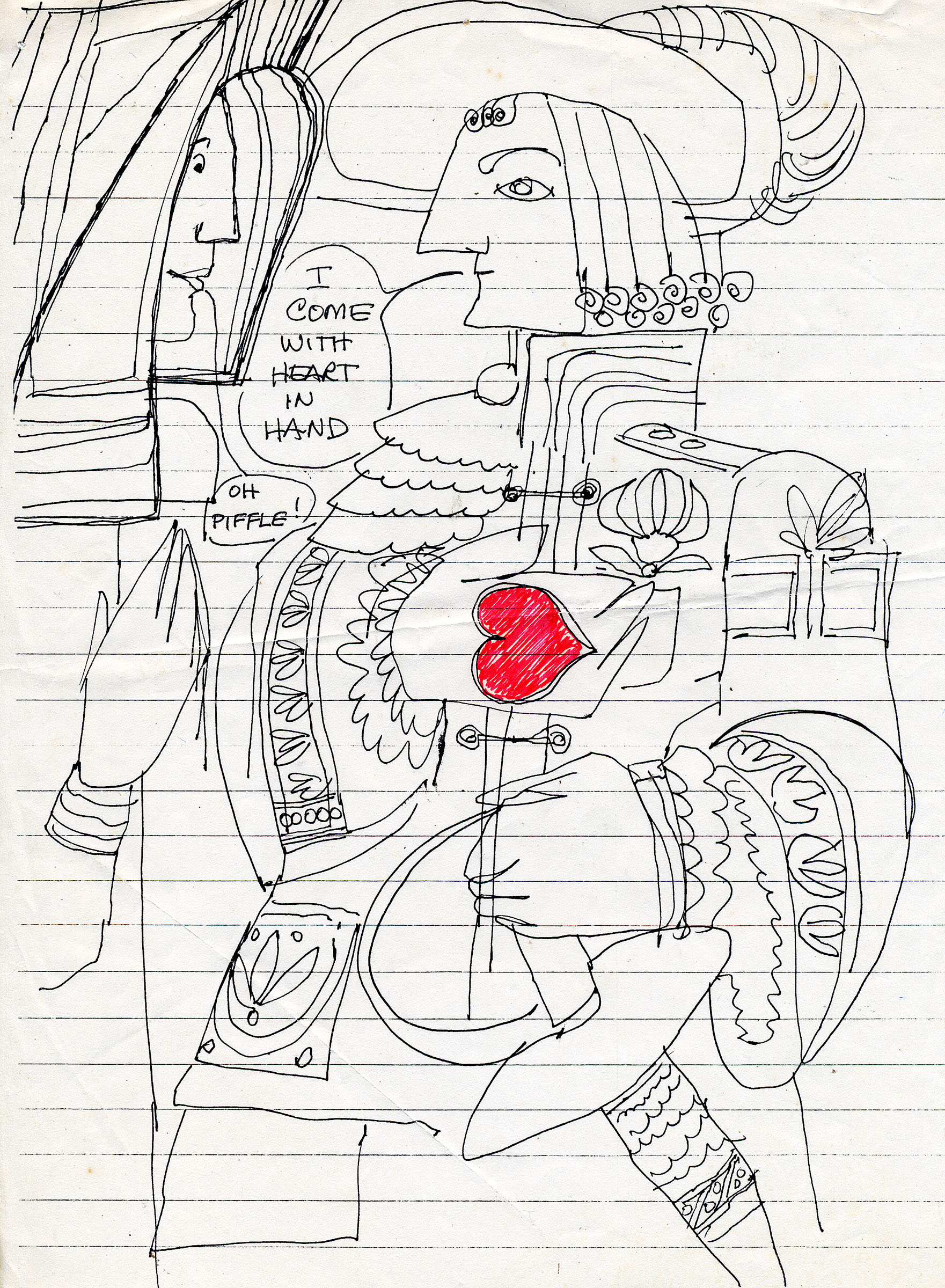 1761x2400 Joan Gillman Smith, Heart In Hand, Another Doodle On A Scrap