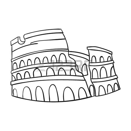 450x450 Colosseum In Italy Icon In Outline Style Isolated On White