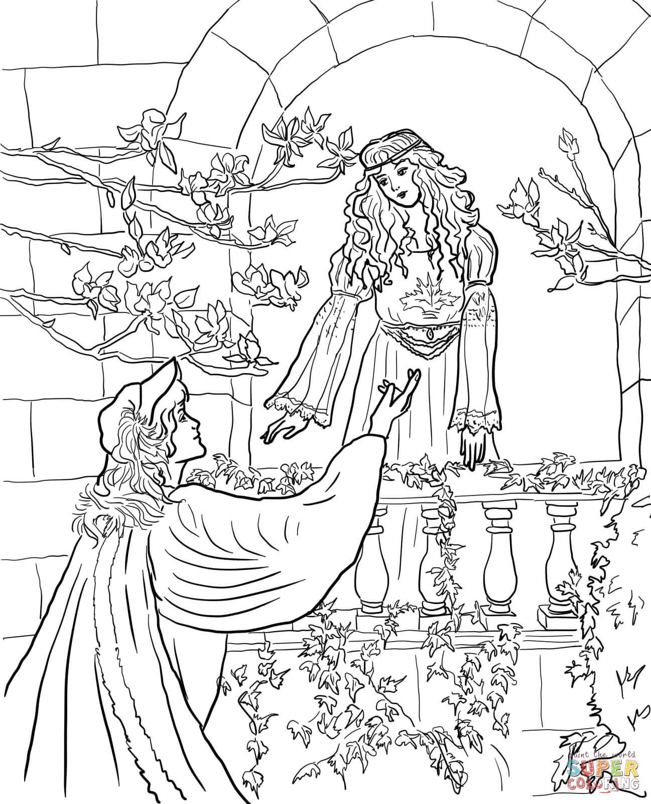 1297x1600 Romeo And Juliet Coloring Pages