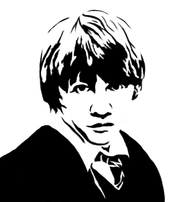 350x400 Ron Weasley Stencil By Simena1