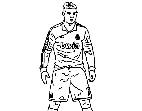 600x470 Cristiano Ronaldo Real Madrid Coloring Page