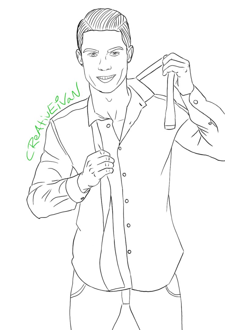 738x1083 Cristianio Ronaldo Drawing By Creativeivan