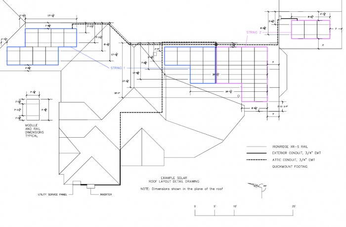 700x460 Example Roof Layout Detail Drawing