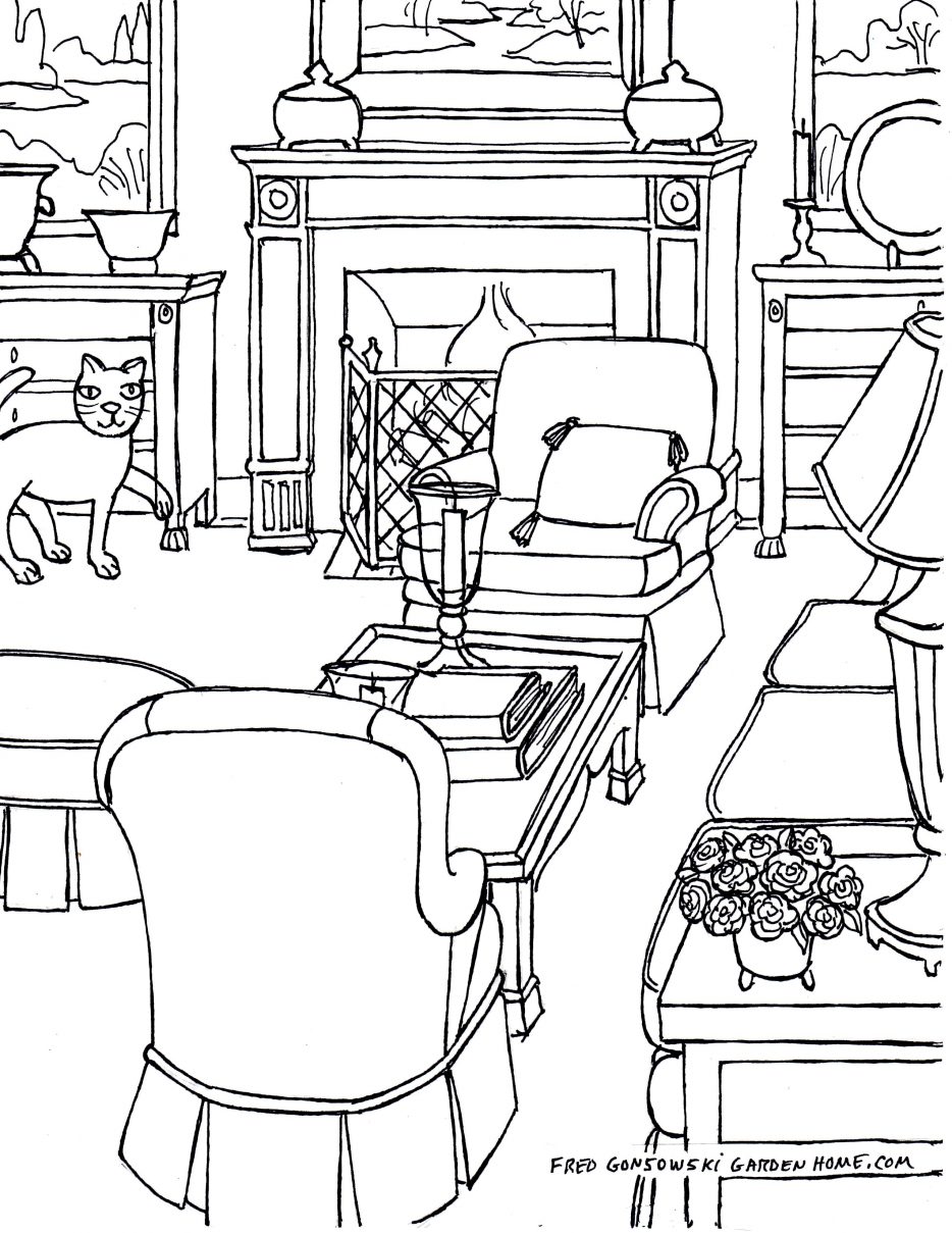 934x1209 Living Room Living Room Perspective Drawing And Drawings