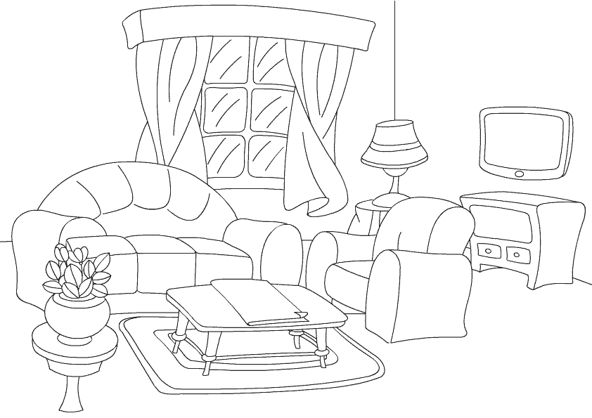 842x595 Color Living Room Print And Color Activities For Kids. East Style