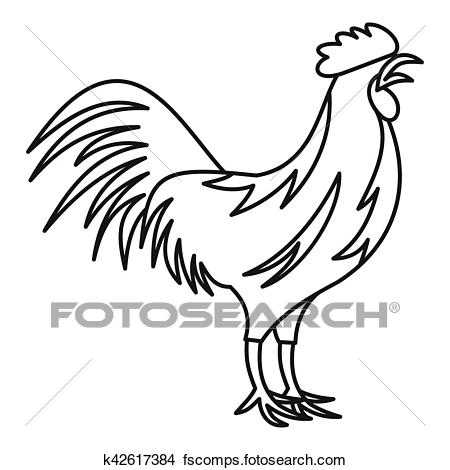 450x470 Gallic Rooster Drawing