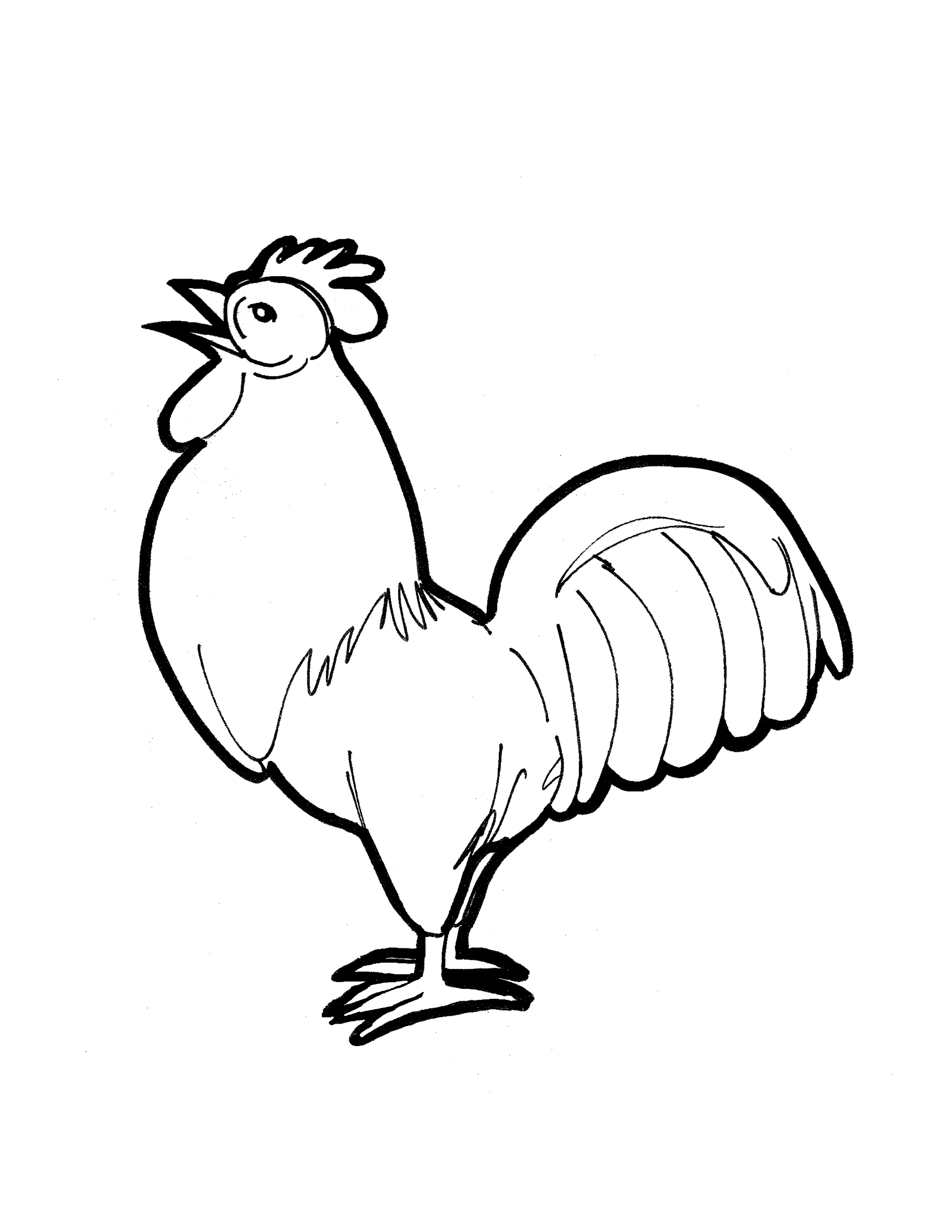 2550x3300 Drawing Of A Rooster Leader Resource 1 Rooster Wonderful Welcome