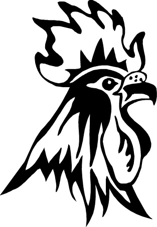 313x453 Tribal Design Rooster