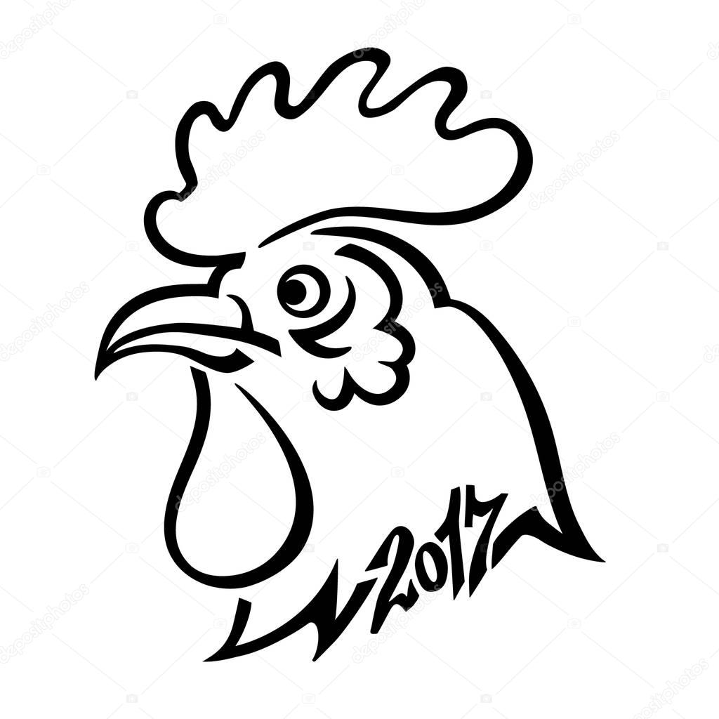 Rooster Head Drawing at GetDrawings | Free download
