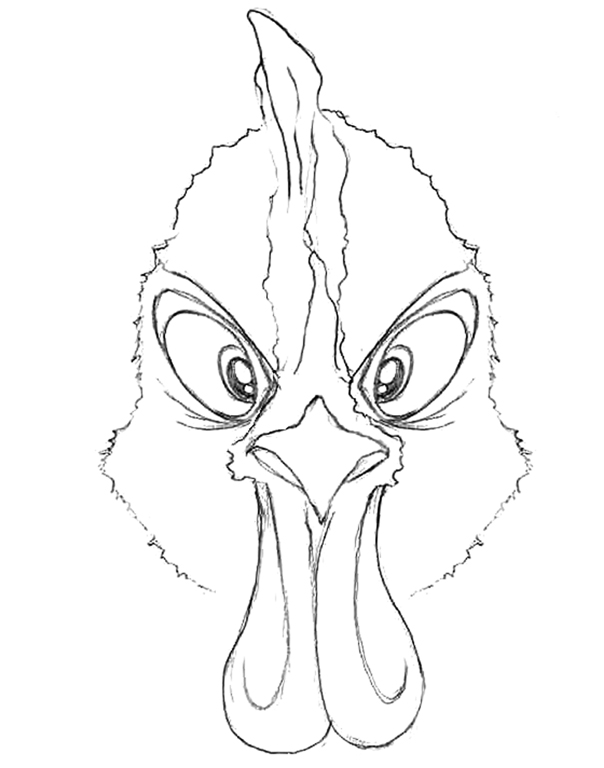 604x768 Chicken Head Logo Sketch By Albundyland
