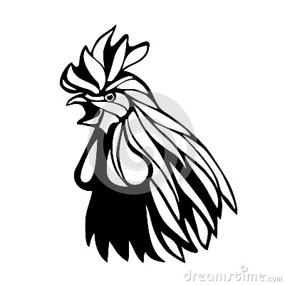 400x400 Rooster Head Outline Clipart