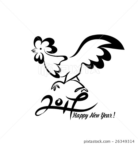 450x468 Rooster Black Line Art Sketch Of Cock