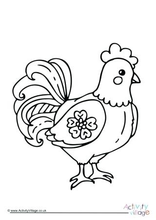 320x452 Coloring Rooster Rooster Craft Coloring Pages Printable Genesisar.co
