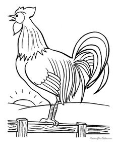 236x288 Free Rooster Pictures To Print Free Printable Chicken Coloring