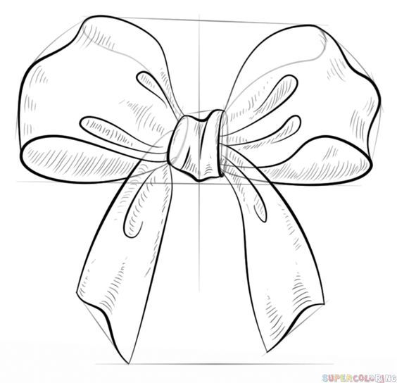 564x544 How To Draw A Bow Step By Step. Drawing Tutorials For Kids