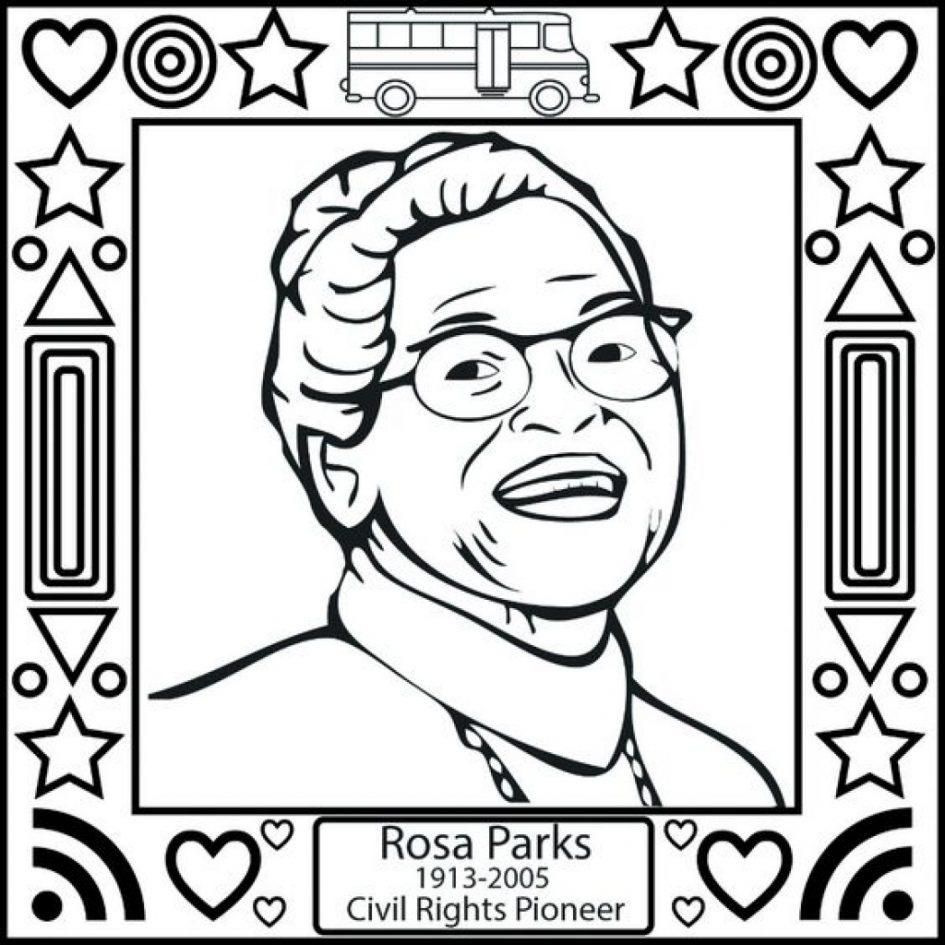 Coloring Rosa Parks History Month Pages Printables Bus Printable ...