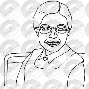 380x380 Rosa Parks Outline For Classroom Therapy Use