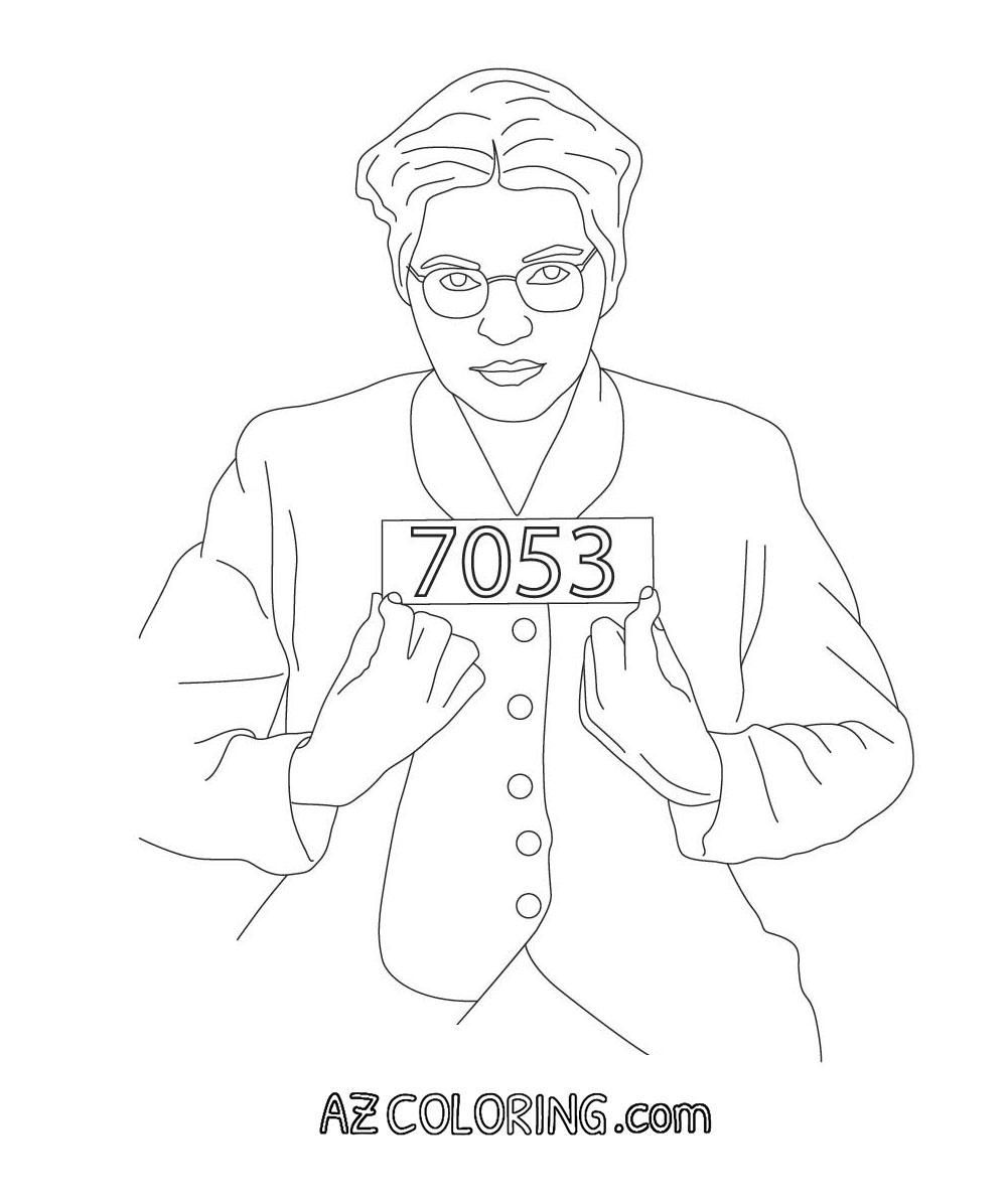 Rosa Parks Coloring Sheets Printable Coloring Pages