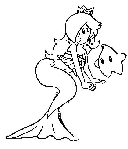 441x513 Mermaid Rosalina For Coloring. By Princessdaisyfloral