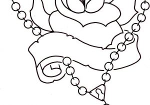 300x210 Rosary Beads Tattoo Drawing Rosary Bead Cross With Heart Tattoo