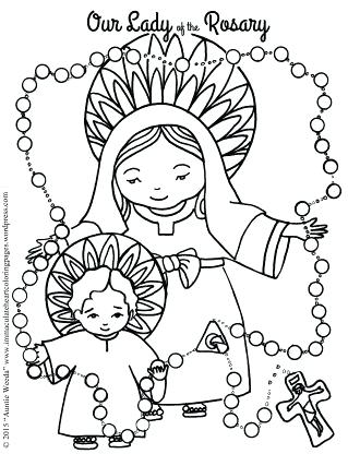 319x416 Rosary Coloring Page Moms Coloring Pages You Are Going To Love