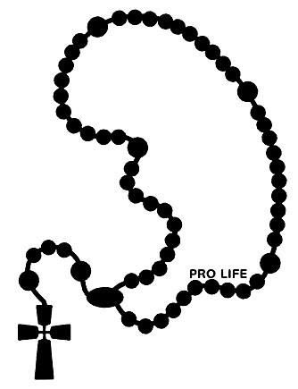 334x435 Baby Rosary Vinyl Auto Decal
