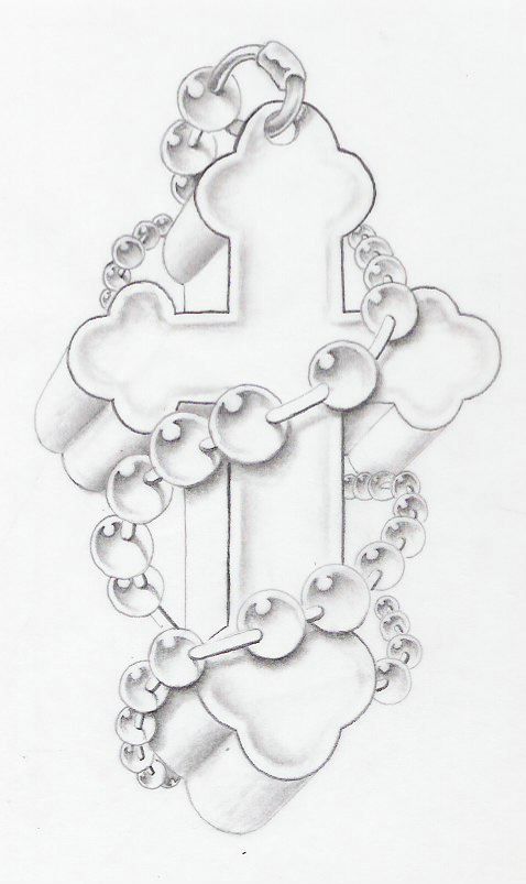 478x803 Drawn Cross Rosary