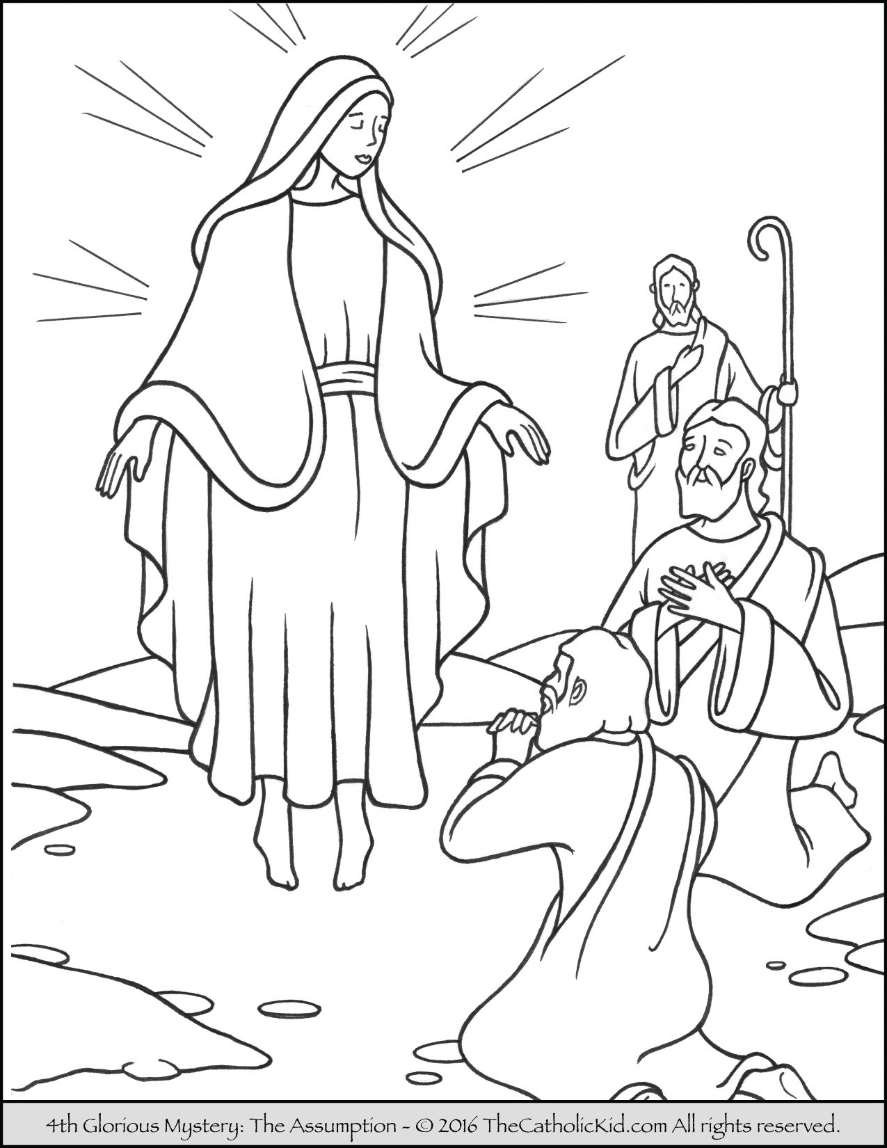 1275x1650 Rosary Coloring Pages For Free New Mysteries The Rosary Coloring