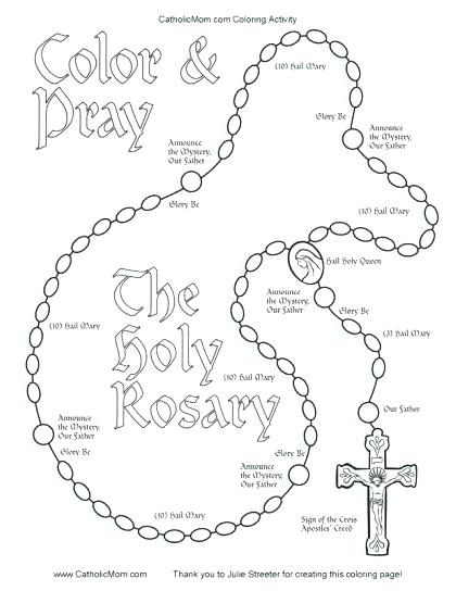 420x544 Rosary Coloring Page Genesisar.co