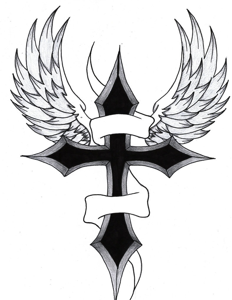 787x1015 Cross With Wings Tattoos Tattoo
