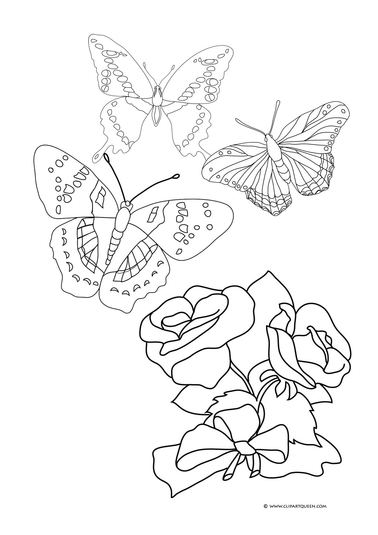 1240x1754 Butterfly Coloring Pages