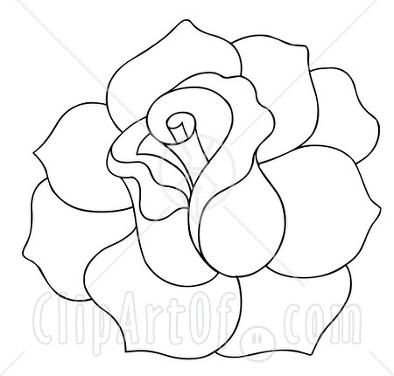 394x376 Drawn Line Rose