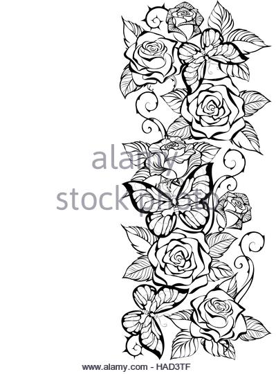 399x540 Rose Border Black And White Stock Photos Amp Images