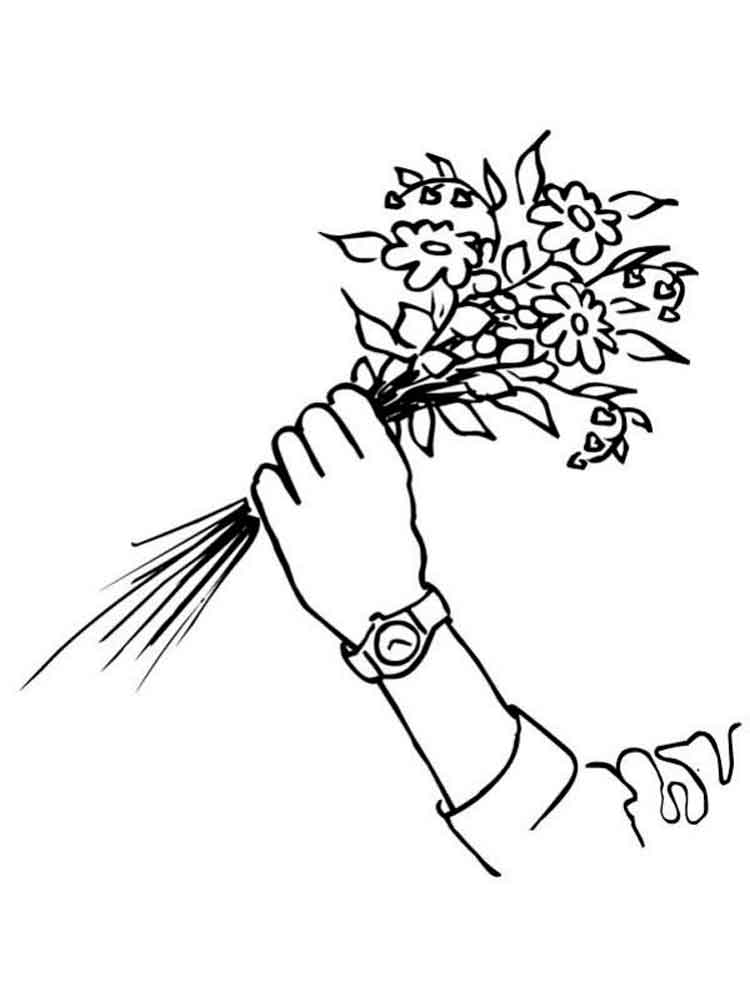 750x1000 Flower Bouquet Coloring Pages. Download And Print Flower Bouquet