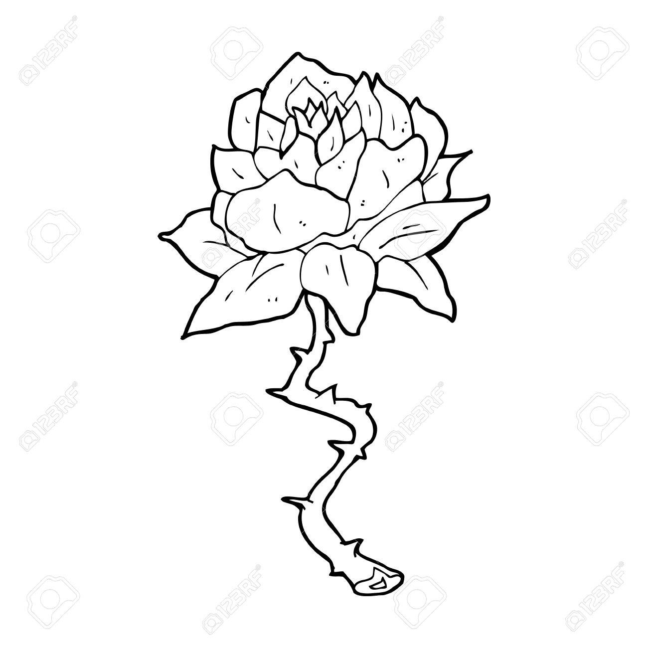 1300x1300 Cartoon Tattoo Rose Royalty Free Cliparts, Vectors, And Stock