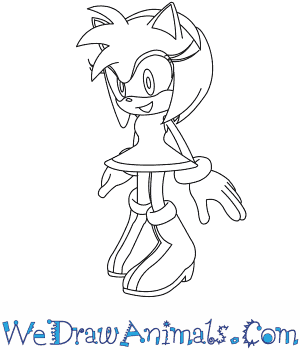 300x350 How To Draw Amy Rose From Sonic The Hedgehog