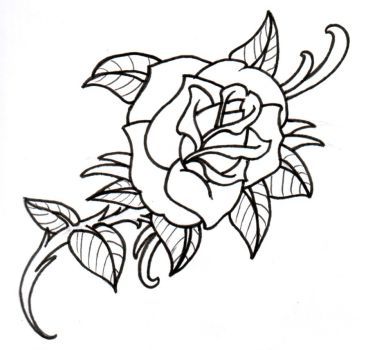 368x350 A Rather Sloppy Looking Rose Design Done For The Practice