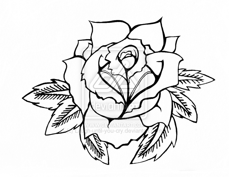 800x619 Rose Tattoos Traditional Rose Tattoos Designs Outline