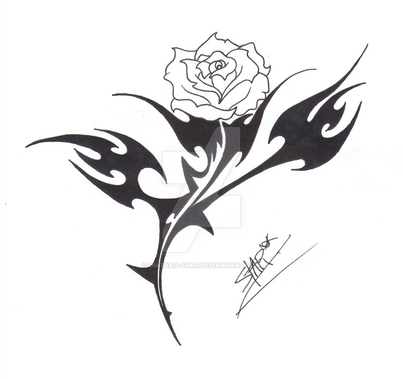 800x752 Tribal Rose Design By Dirtbag Star
