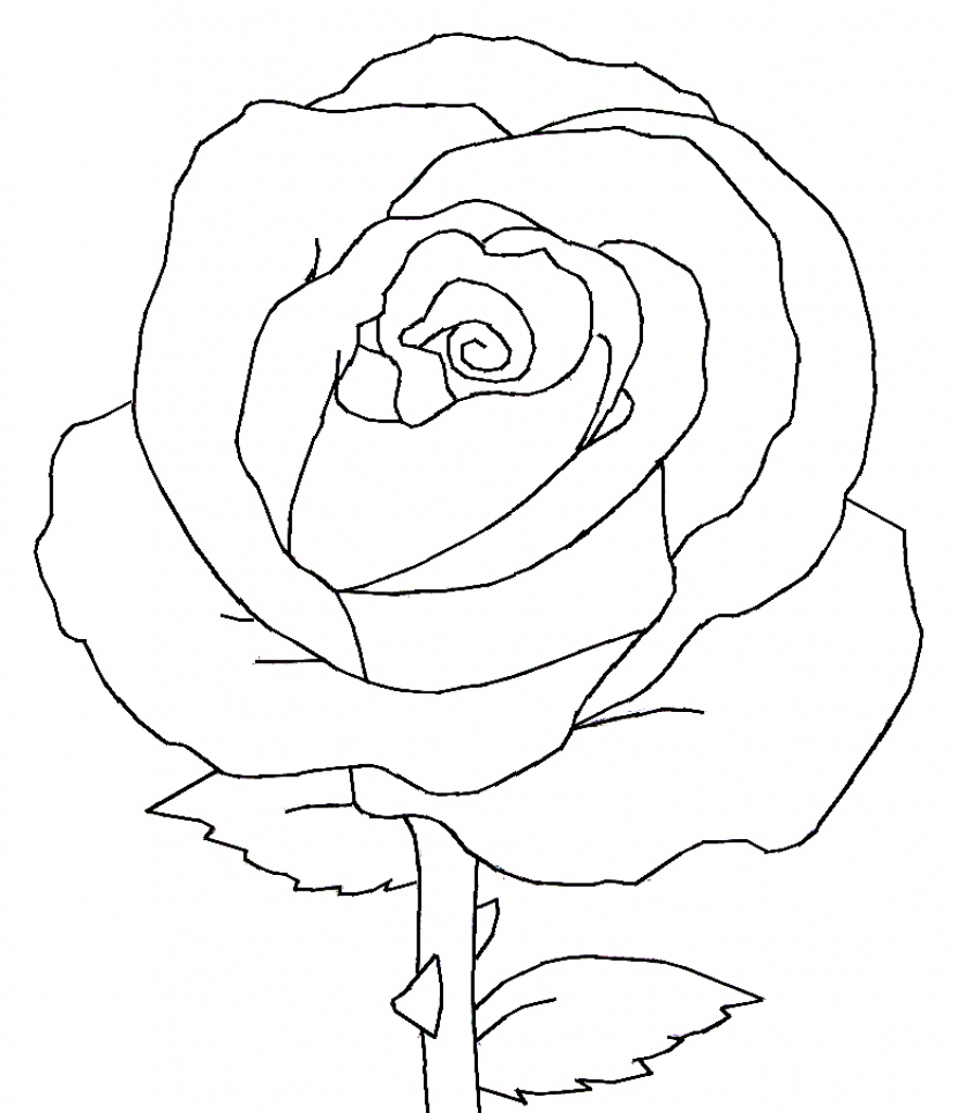 Rose Drawing Black And White at GetDrawings | Free download